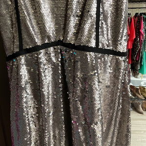 Strapless sequin gown