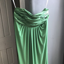Load image into Gallery viewer, green satin top strapless
