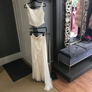 2 Piece Wedding Dress w/ Bustle
