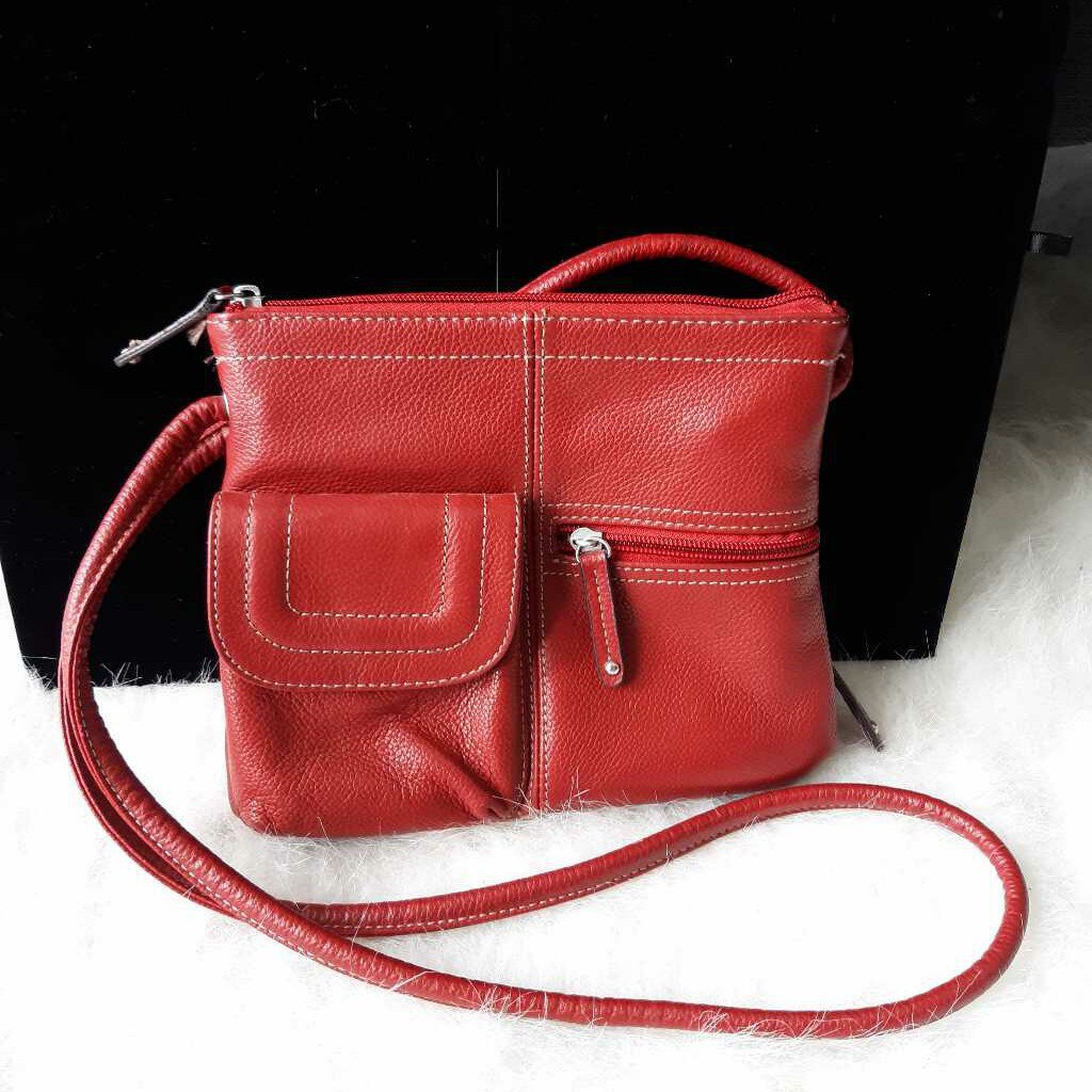 Leather pouch crossbody